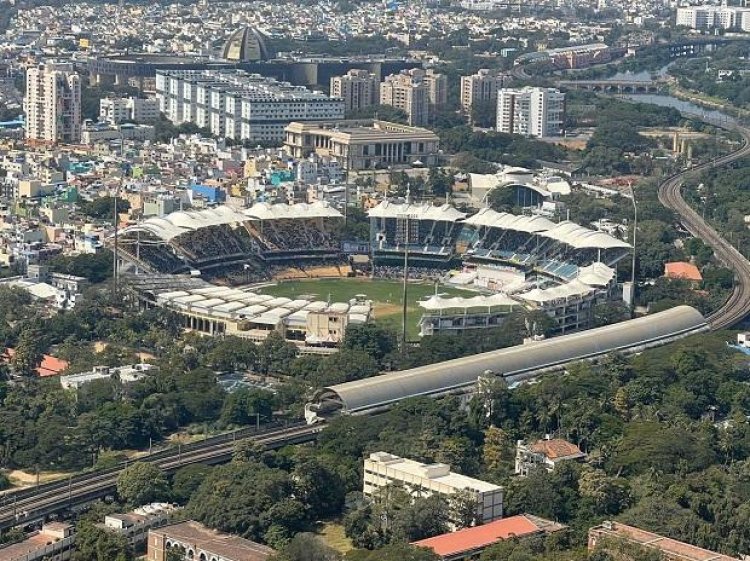 PM catches a 'fleeting' view of the India vs England test en route Chennai