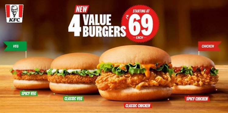 KFC launches a new range of burgers