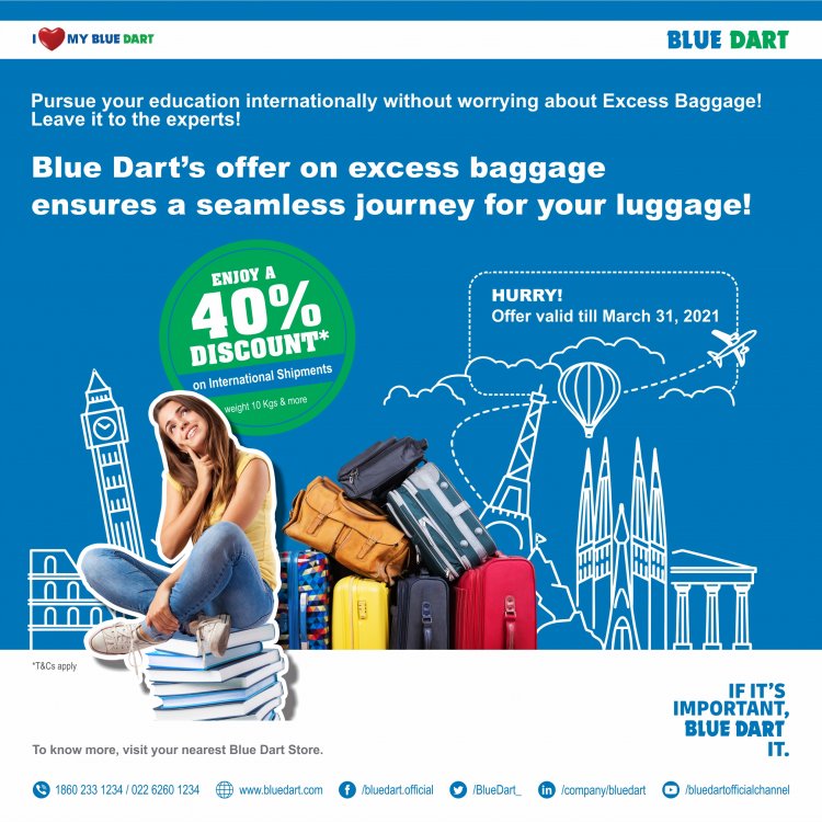 Blue Dart - One Stop Solution for Students’ Excess Baggage Needs