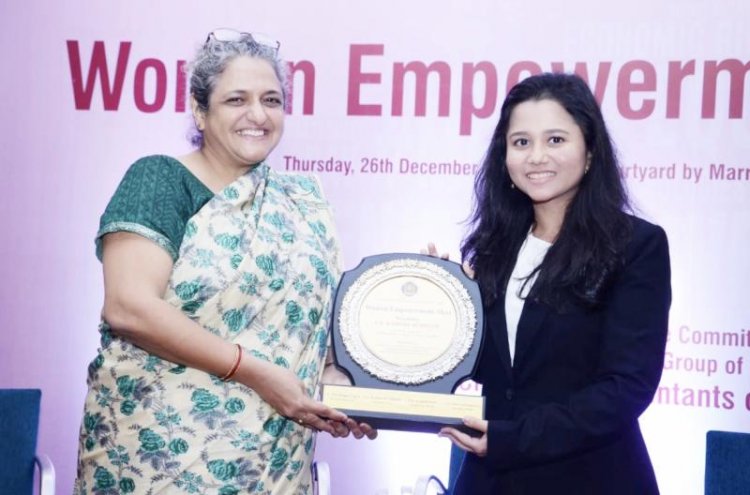 Shristi Banka recognised at Women Entrepreneurs Meet of ICAI