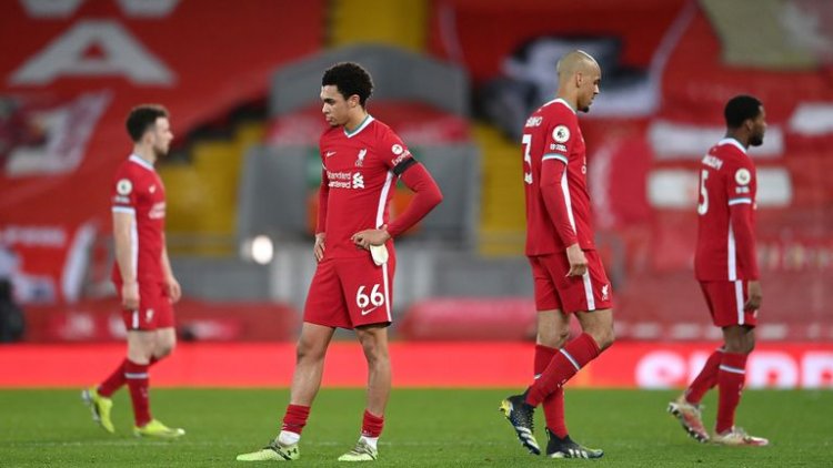 Liverpool slumps to historic 5th straight loss at Anfield