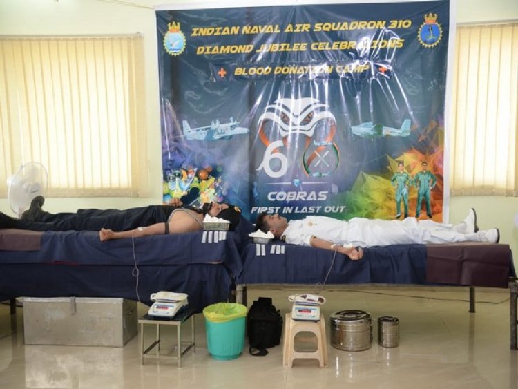 Indian Navy organizes blood donation camp in Goa