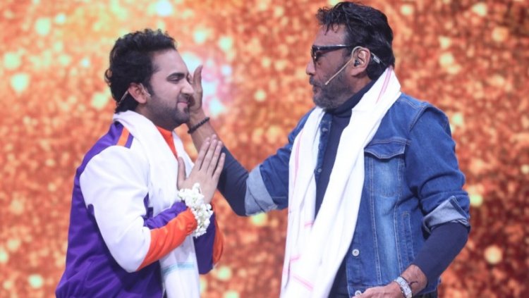 The original Chunni Babu Jackie shroff gets a new Dev Babu on the sets of Indian Idol 12