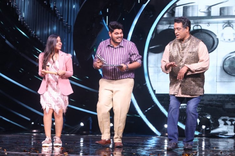 Ashish and Shanmukha Priya receives an overwhelming applauds from the trio Judges of Super Dancer on the sets of Indian Idol Season 12
