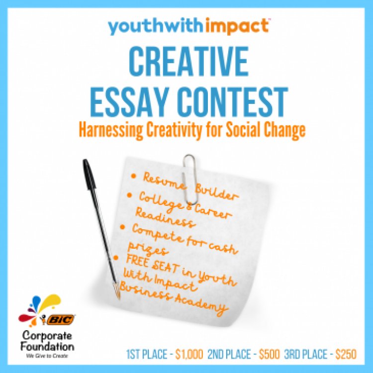 Youth With Impact & The BIC Corporate Foundation writing creative contest provides positive outlet for today's youth