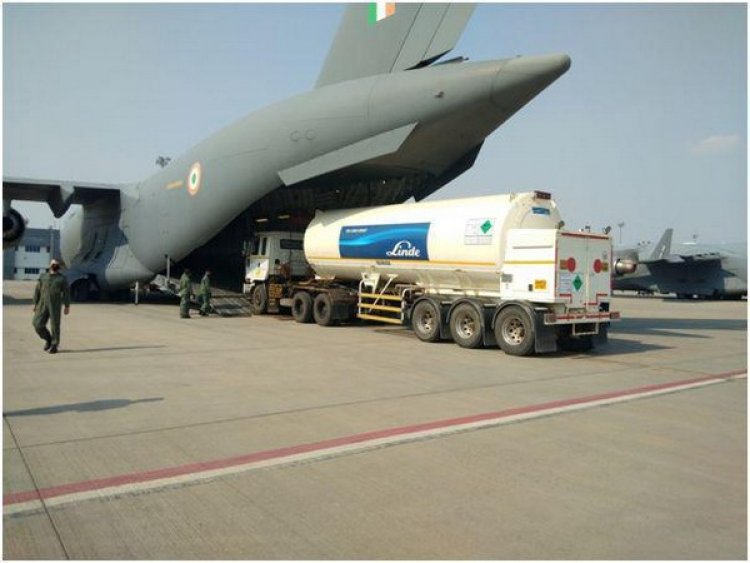 IAF starts airlifting oxygen tankers to filling stations to speed up supply