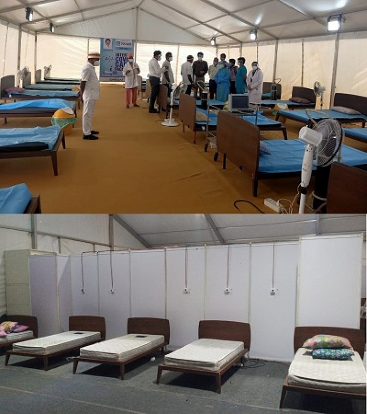 Honourable Health Minister for TN Mr. M. Subramanian Installs 100 Oxygenated Beds at TN Government Multi-Super Speciality Hospital (Omandurar GH)