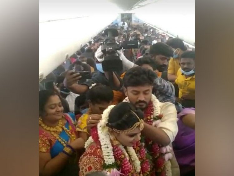 Tamil Nadu couple gets hitched on rented flight, big fat mid-air wedding flouts Covid-19 rules