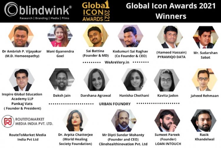 Blindwink Announces the Winners of Global Icon Awards - 2021