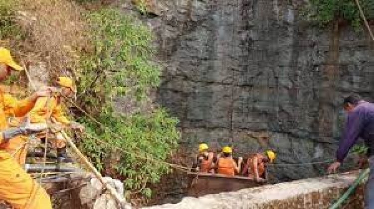 Water level in Meghalaya coal mine recedes by 22 feet