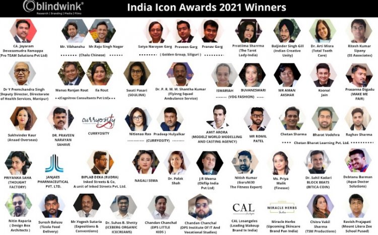 Blindwink Announces the Winners of India Icon Awards - 2021