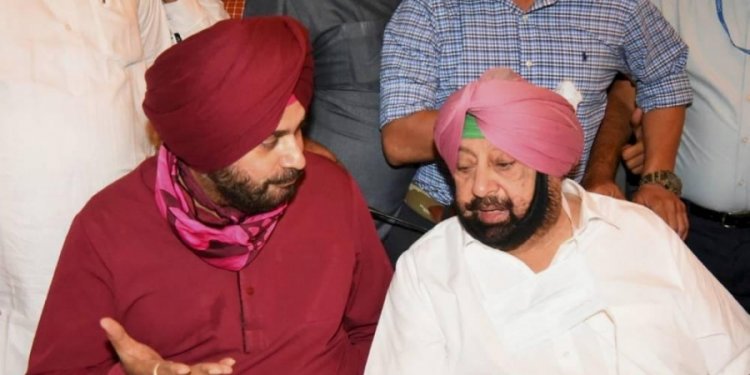 Sidhu meets Amarinder before taking charge as state Congress chief
