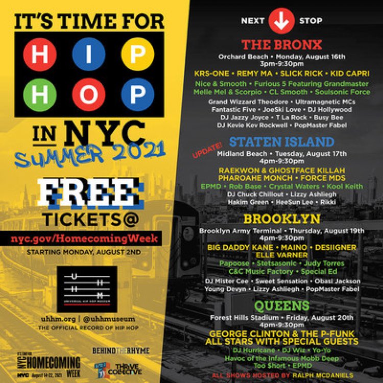 In Commemoration of Hip Hop's 48th Anniversary The Universal Hip Hop Museum & The City of New York Presents "It's Time For Hip Hop In NYC"