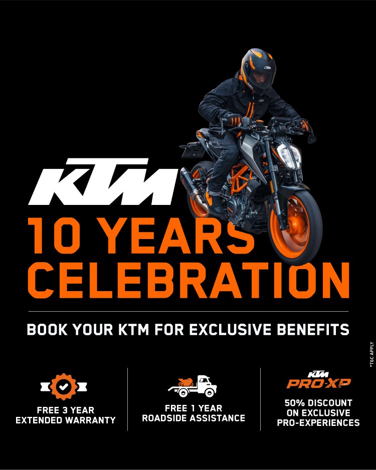 KTM Completes 10 Years of Redefining Performance Motorcycling in India