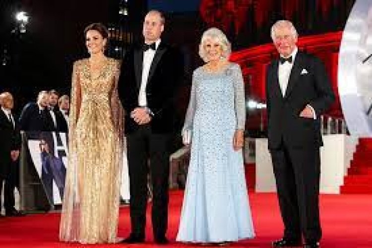 Royals join cast of new Bond film for glitzy London premiere