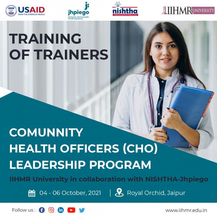 IIHMR University trained 90+ Master Trainers from 14 States