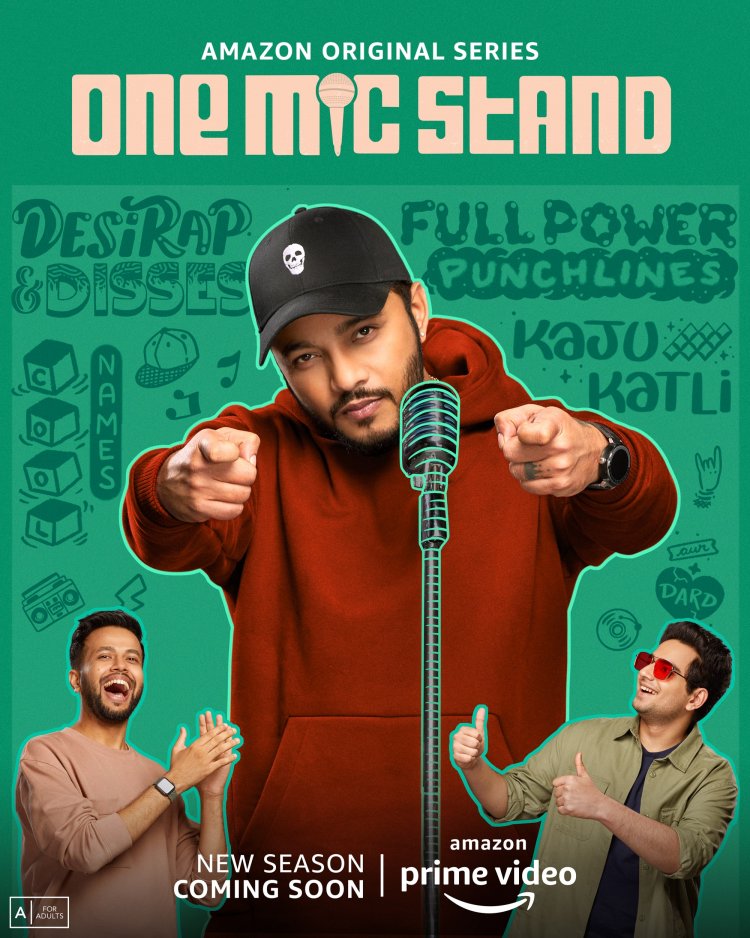 Double the fun and bigger celebrities, One Mic Stand returns with Season 2 as Prime Video drops the poster of the show featuring Karan Johar, Sunny Leone, Raftaar, Chetan Bhagat, and Faye D’Souza