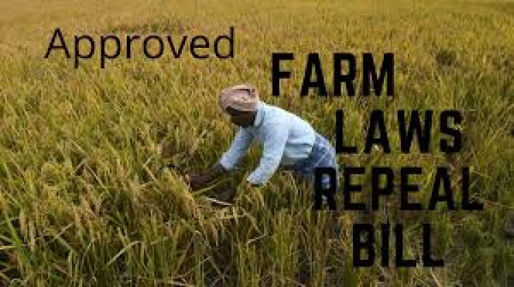 Cabinet approves Farm Laws Repeal Bill, 2021: Govt