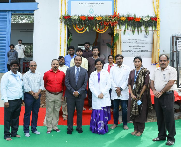 Indian Immunologicals Ltd donates Oxygen Generation Plant to Telangana Institute of Medical Sciences (TIMS) and Research, Gachibowli