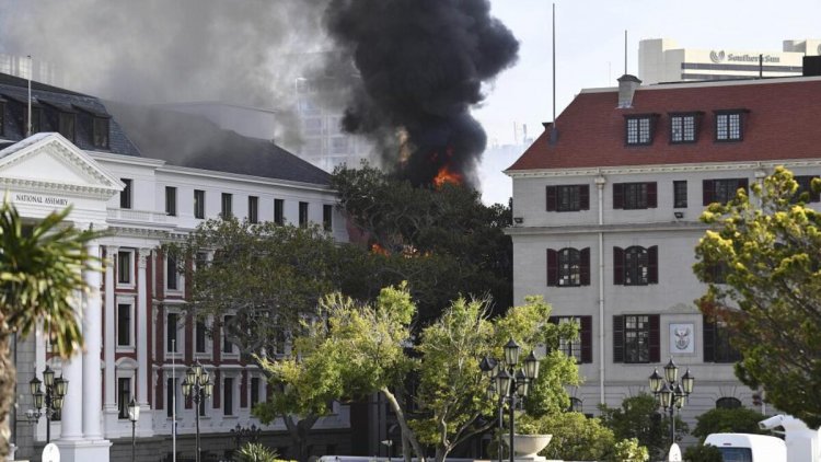 Fire ravages South Africa's historic 138-year-old Parliament complex