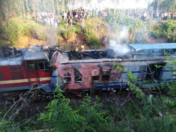 Three killed as train engine hits car