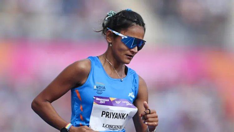 CWG 2022: Priyanka Goswami wins silver in race walk, breaks national record