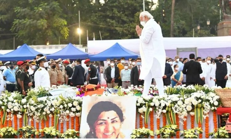 PM Modi pays tributes to Lata Mangeshkar