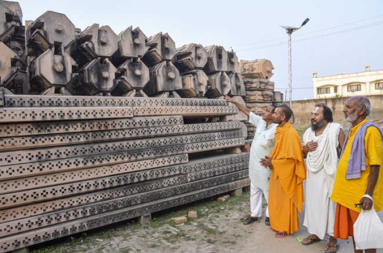 60 mn-years-old rare rocks for Lord Ram idol reach Ayodhya from Nepal