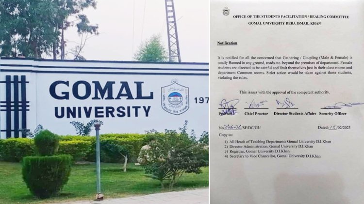 Gomal University in Pak bans mixed-gender gatherings of students on premise