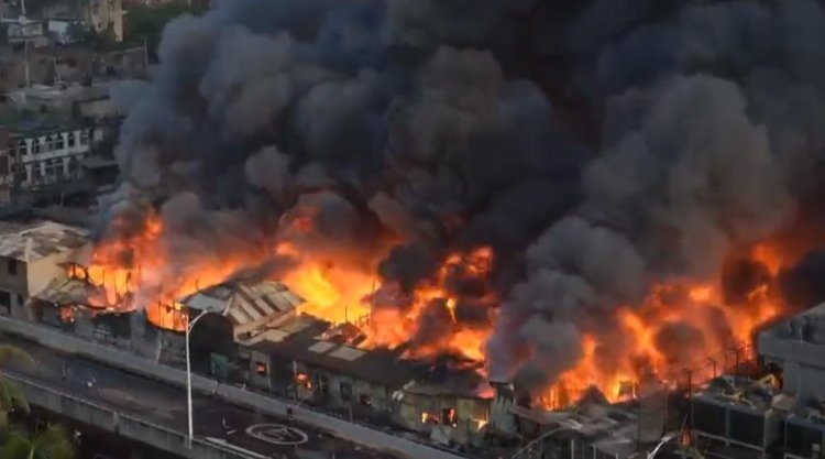 Massive fire erupts at Bangladesh's biggest wholesale market in Dhaka