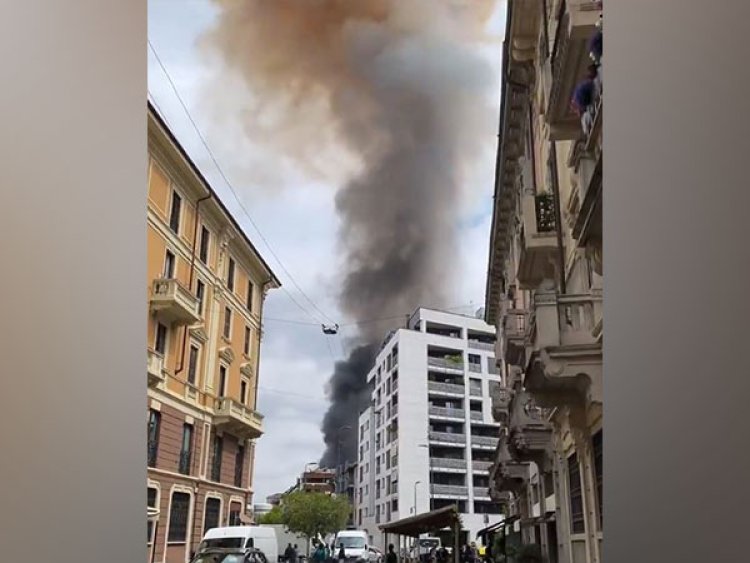 Vehicles engulfed in flames after explosion in Italy's Milan