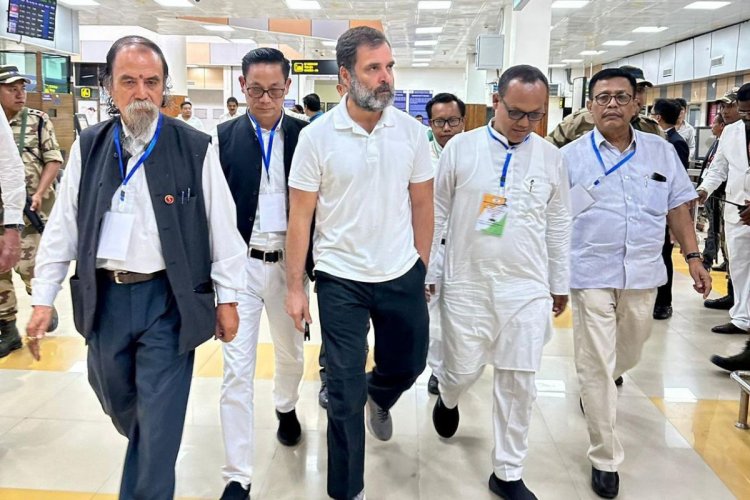 Rahul Gandhi's convoy stopped by police in Manipur