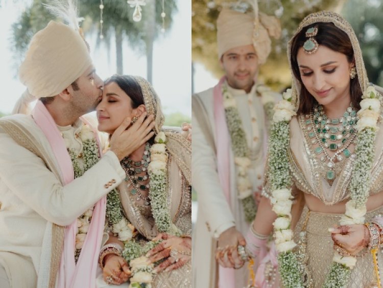 "Blessed to finally be Mr and Mrs!," First pictures from Parineeti Chopra-Raghav Chadha wedding