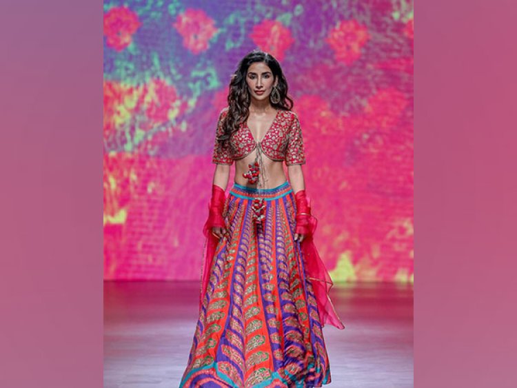Parul Gulati dazzles in vibrant ghagra choli at Lakme Fashion Week