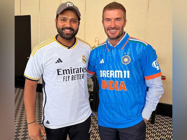 ICC CWC 2023: Rohit Sharma meets David Beckham in Mumbai