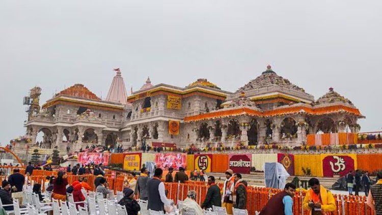 PM Modi reaches Ayodhya for pran pratishtha ceremony at Ram temple