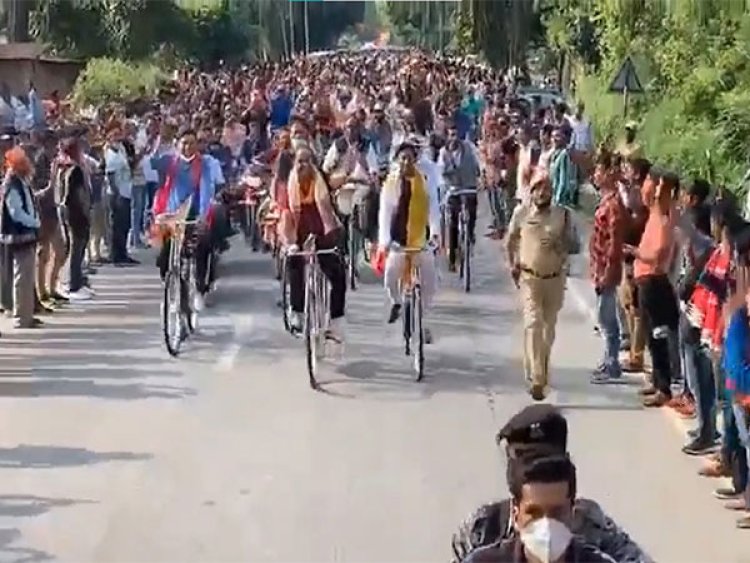 World Bicycle Day: Assam CM Himanta Biswa Sarma participates in cycling rally