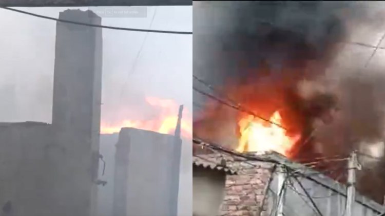 Massive fire breaks out at engine oil factory in Kolkata
