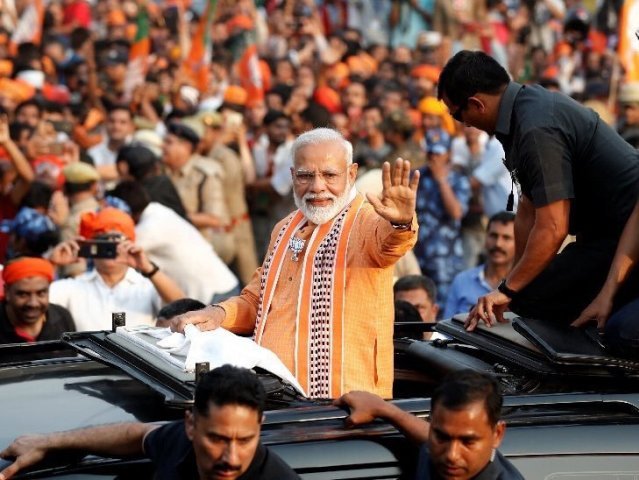 Accompanied by top NDA leaders, Modi files nomination for Varanasi LS seat
