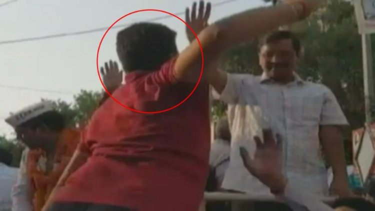 Kejriwal slapped by man in roadshow in Moti Nagar; AAP accuses BJP