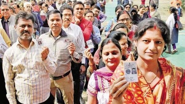 Delhi records 20.37 pc of voting in first four hours of polling
