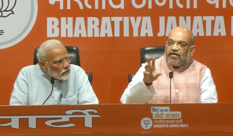 Modi at his first media event diverts questions to Shah, asserts BJP will be back in power