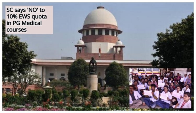 10% EWS quota cannot be applied to PG medical courses in Maha for 2019-20: SC