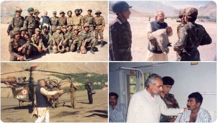 PM shares pictures of visit to Kargil during war