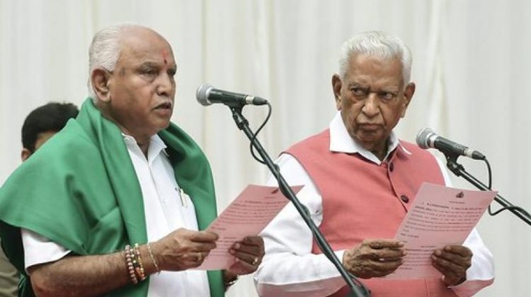 Yediyurappa sworn in as Karnataka CM