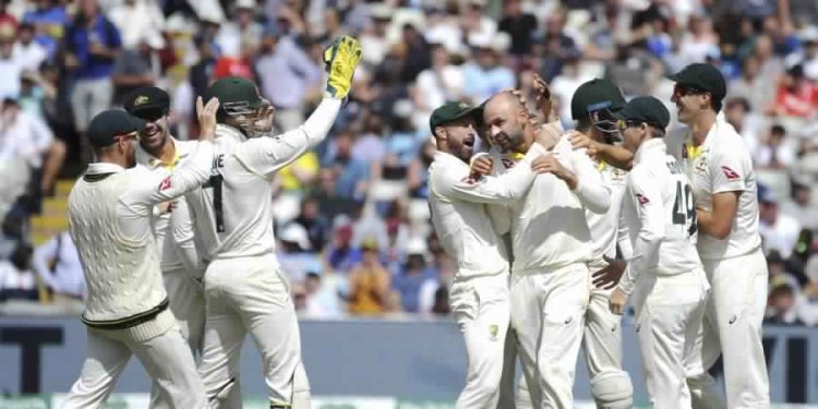 Lyon strikes as Australia press for victory in Ashes opener