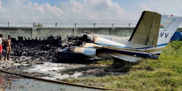 Chartered plane crashes in Aligarh, six on board safe