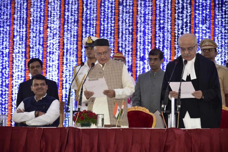 New Maharashtra Governor Koshyari takes oath in Marathi