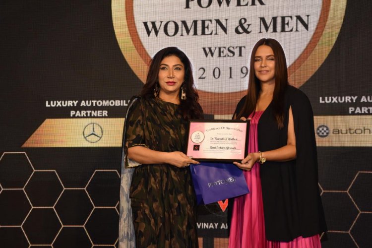 Life Coach Dr. Naavnidhi K Wadhwa facilitated with Times Power Women Awards for the year 2019
