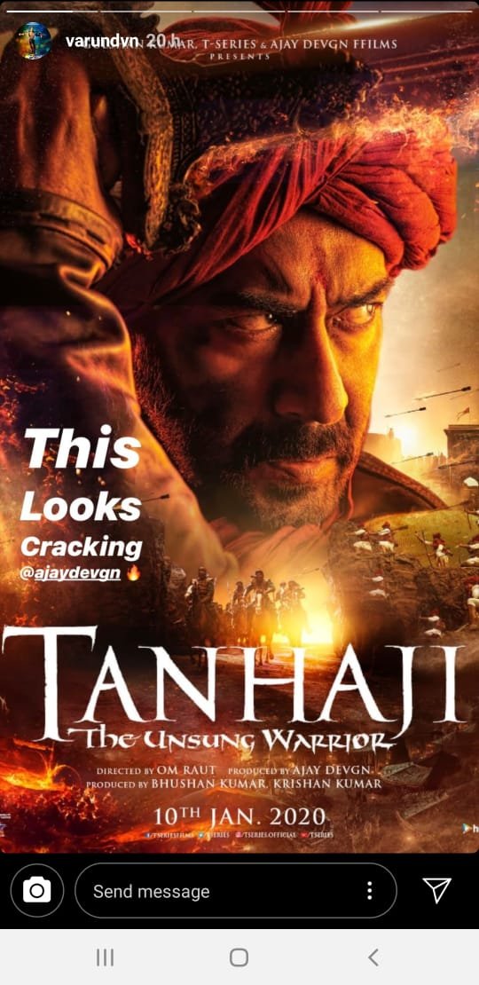 Tanhaji- The Unsung Warrior posters have every quarter praising